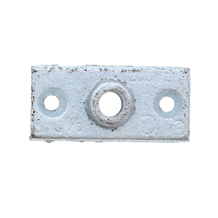 Jones Stephens 1/2in. Cast Iron Pipe Support Ceiling Plate, Zinc Finish H81050